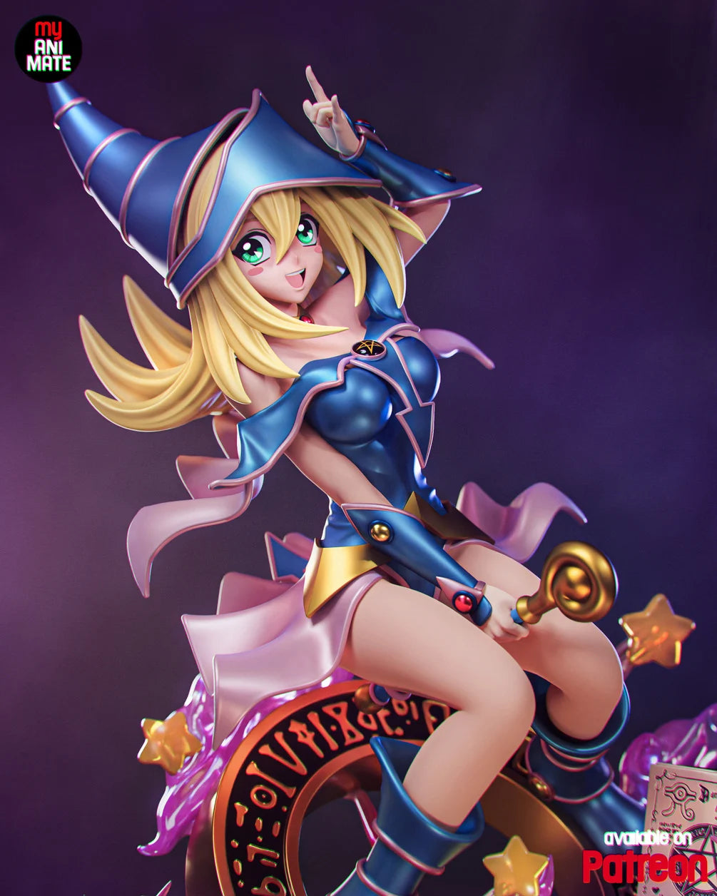 Dark Magician Girl (Yu-Gi-Oh!) Custom Resin Statue – 1/8 Scale Collectible Figure with Magical Spellbook Base